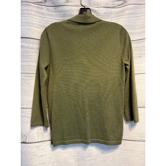 Neiman Marcus Cashmere Long-Sleeve Polo Sweater Size S - Picture 3 of 4